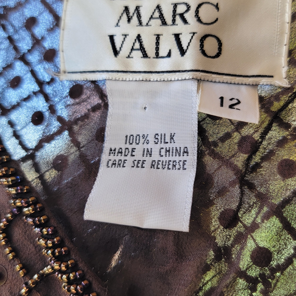 NWT Elegant Brown Beaded Pant Suit-12 - Picture 4 of 5